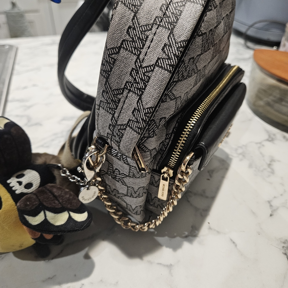 Michael Kors Gray and Black Women's Mini Backpack - Picture 2 of 5